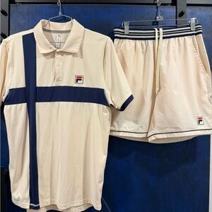 Fila tennis / golf polo and shorts